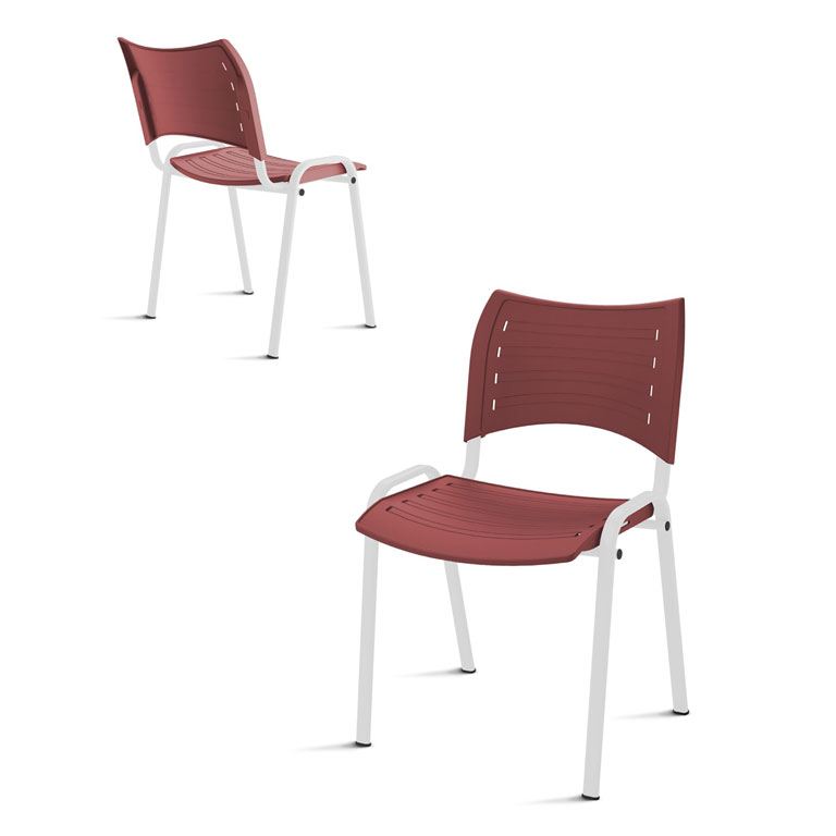 sillas de espera - iso smart color roja