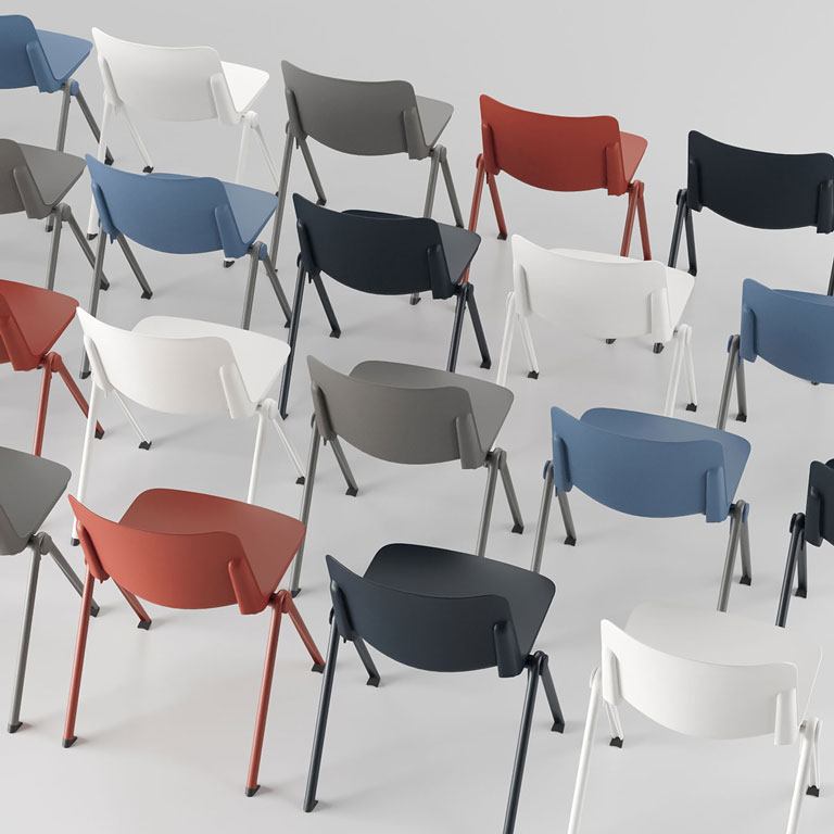 sillas de espera - configuracion moderna de colores